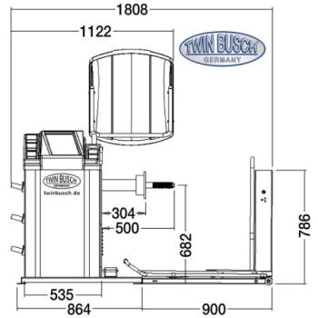 Twin Busch TWF50T Reifenwuchtmaschine für LLKW und LKW